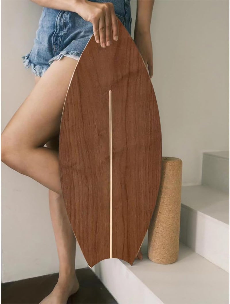 asktom Balance Board Indoor Surfboard Surf Style Home Fitness with Wheel for Exercise, Athletic Training and Board Sports - Fun Workout Equipment For Balance, Stability and Improving Core Strength - Image 5